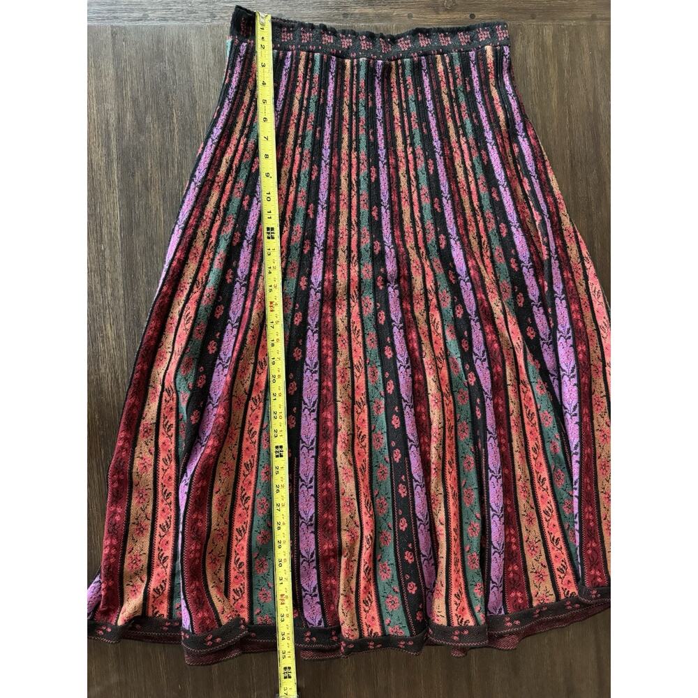 Anthropologie Cecilia Prado Pleated Midi Skirt Knit Women’s Large - Picture 8 of 11